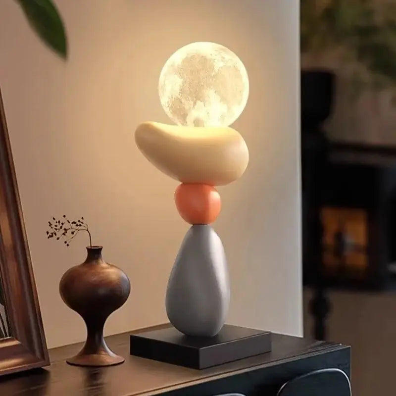 lampe à poser en pierre pour ambiance relaxante et décorative