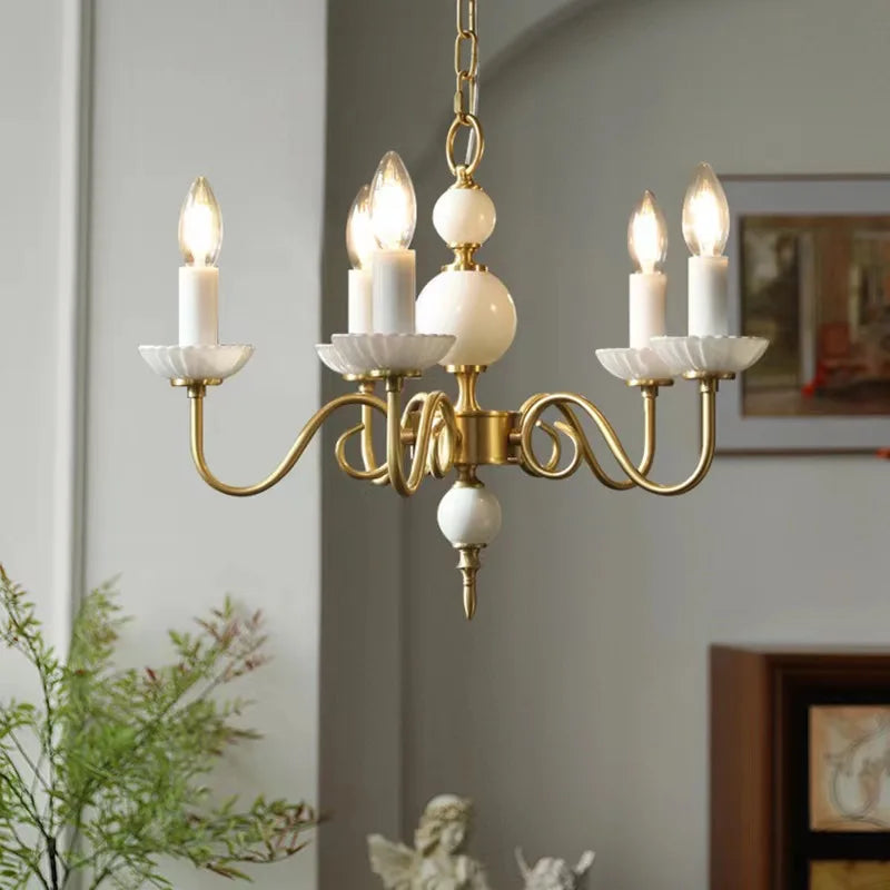 lustre en cuivre de luxe style vintage pour restaurant et salon