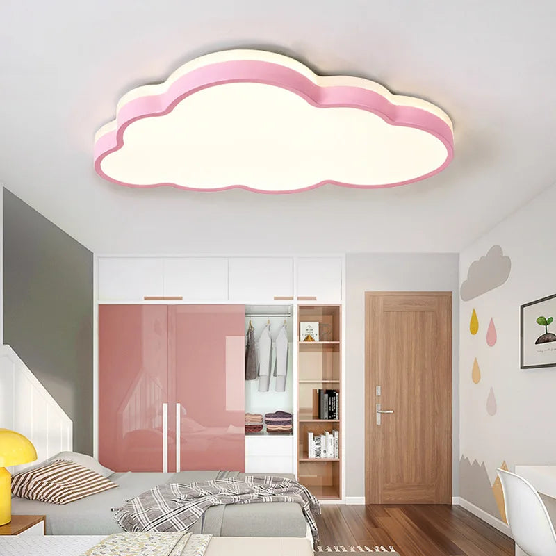 plafonnier led design moderne en forme de nuage pour enfants