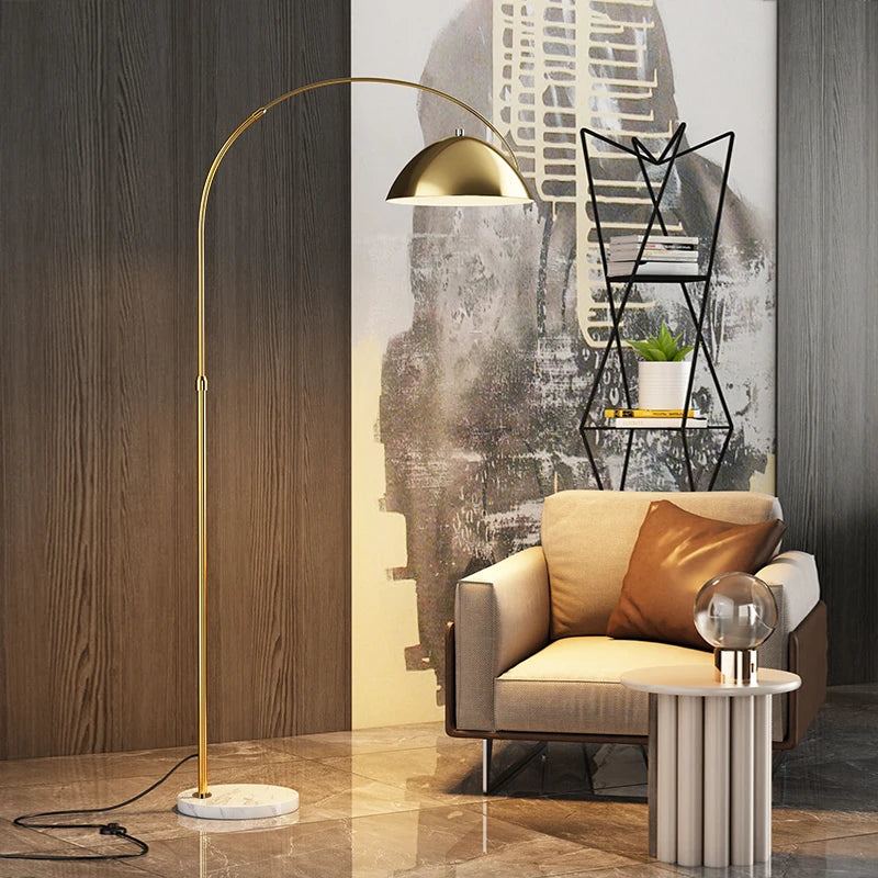 lampadaire led de luxe en marbre de styliste italien