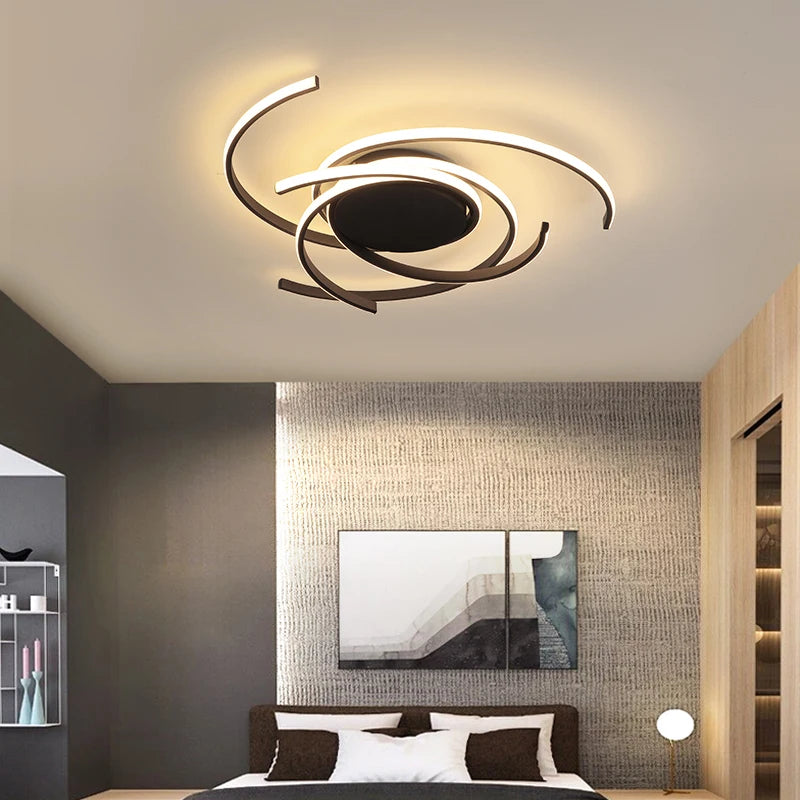 plafonnier led moderne avec télécommande pour décoration intérieure