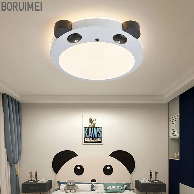 plafonnier led panda pour décoration chambre enfant