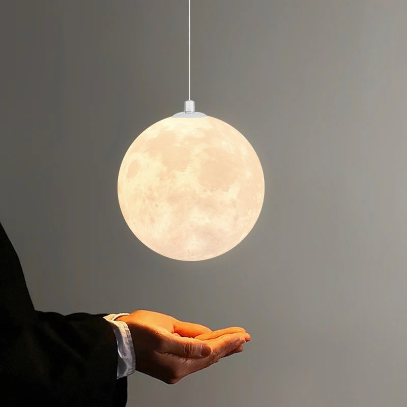 lustre nordique 3d imprimé lune pour enfants personnalisé