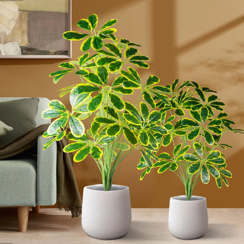 plantes artificielles de palmier et monstera pour décoration intérieure et extérieure