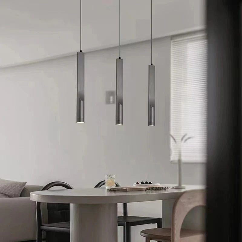 suspension aluminium noir or rose style minimaliste 3000K moderne