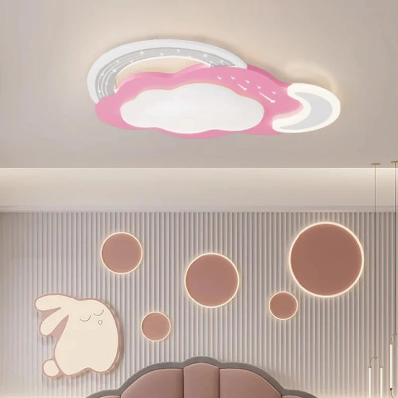 plafonnier moderne nuage arc-en-ciel pour chambre enfant