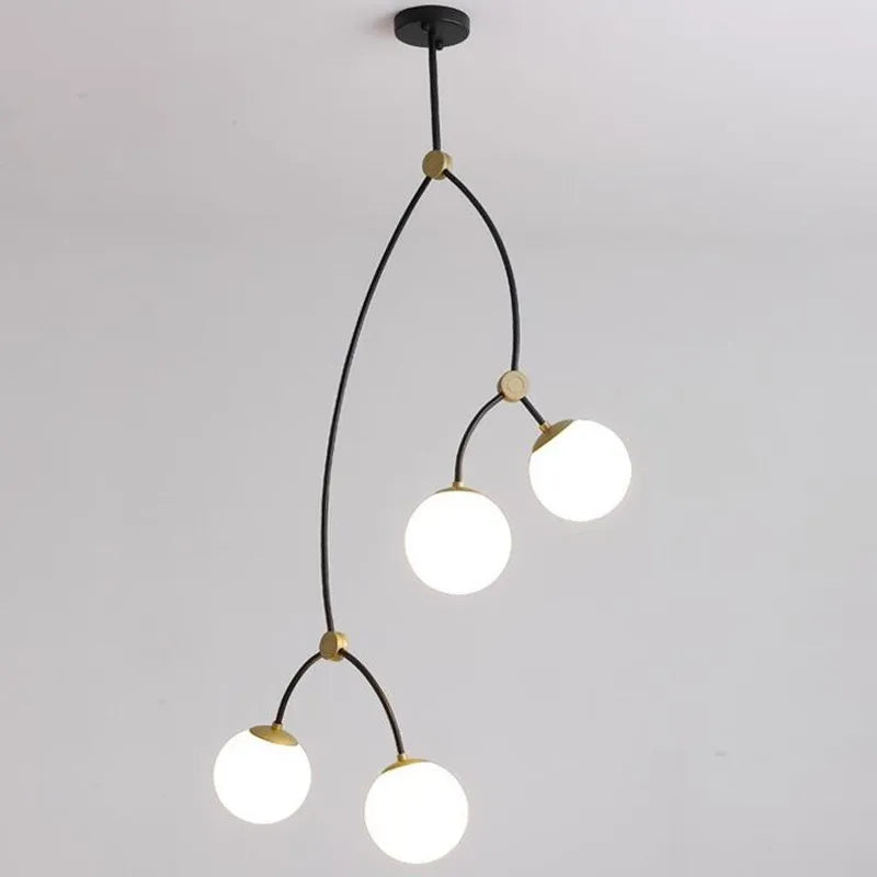 lustre nordique art minimaliste moderne design moléculaire élégant