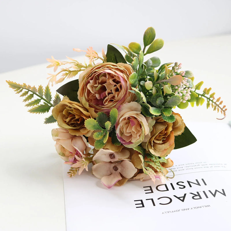 bouquet de fleurs artificielles pour décoration mariage et événements