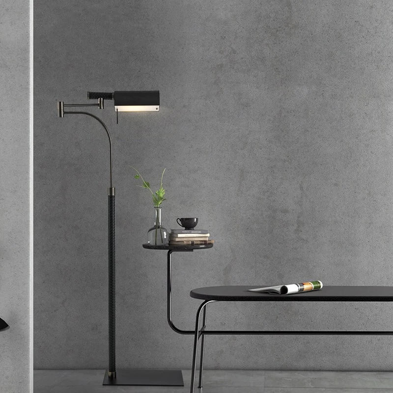 Lampadaire Led post-moderne en cuir de Style américain