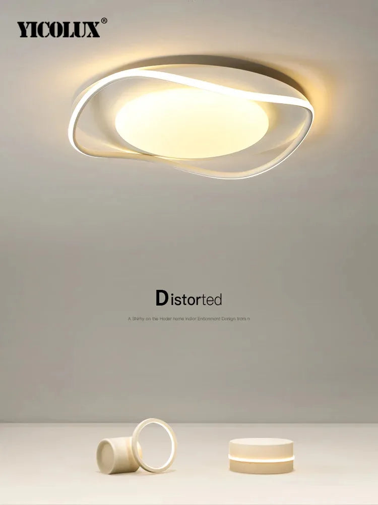 lustre led moderne éclairage intérieur lampe circulaire carrée