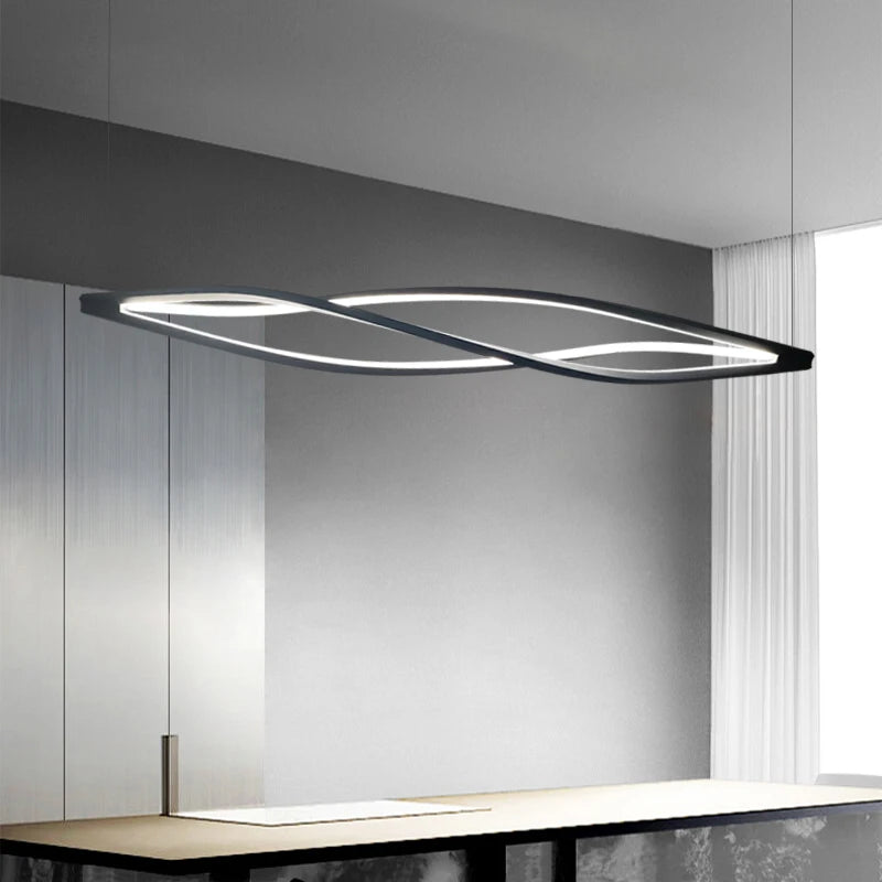 suspension led minimaliste en aluminium pour éclairage maison