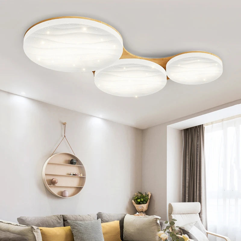 lustre moderne en bois pour ambiance minimaliste créative