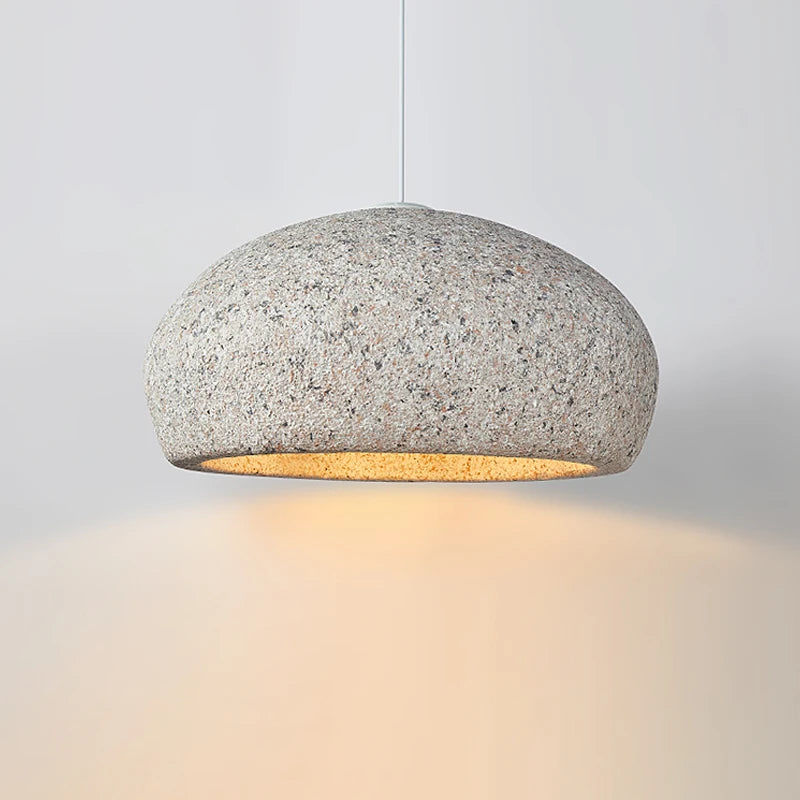 lustre moderne en résine suspension minimaliste nordique wabi-sabi