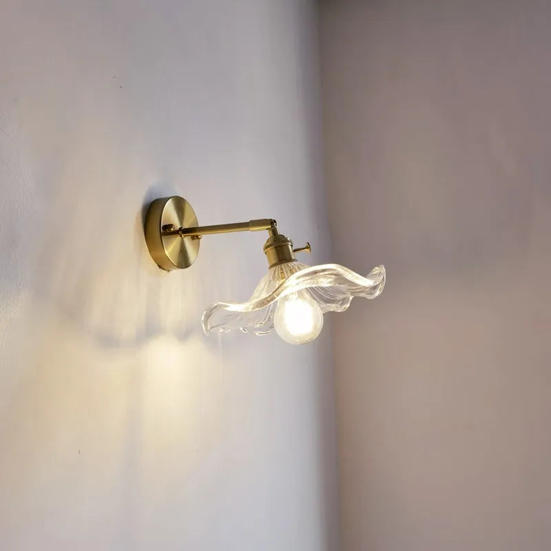 American Vintage Glass Wall Sconce Light Fixtures with E27 Led Lamp