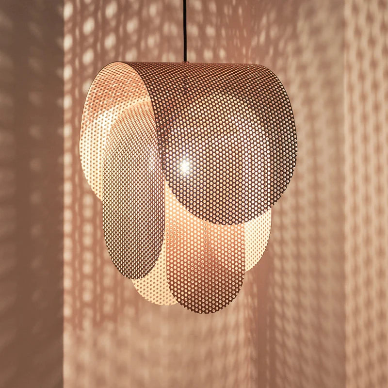 lustre design danois minimaliste en maille de fer