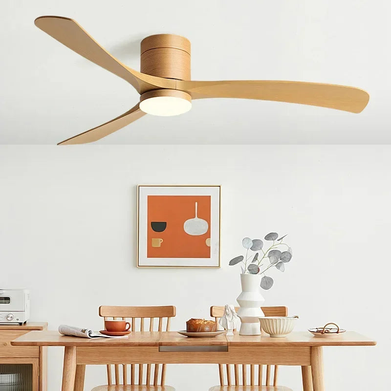 plafonnier moderne avec ventilateur télécommandé et lumière intégrée