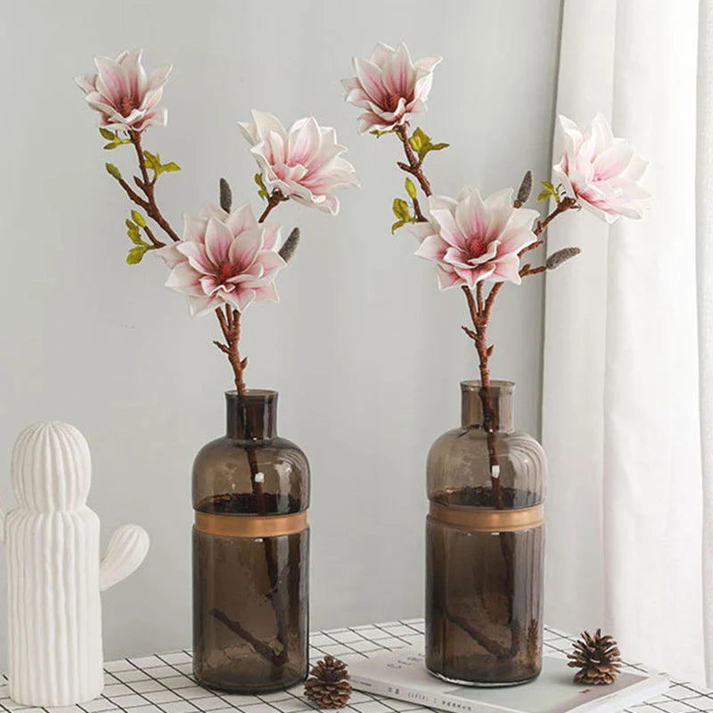 grande branche de magnolia artificielle pour décoration automnale