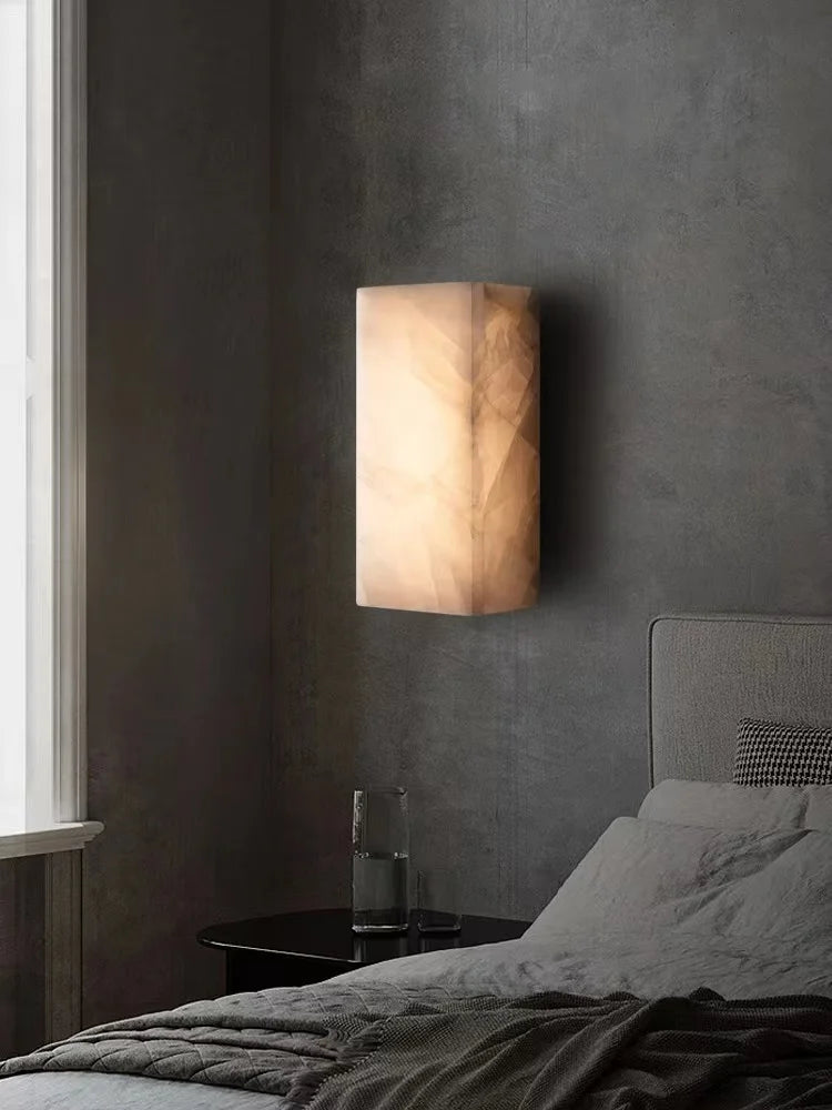 applique murale led en marbre naturel étanche pour extérieur