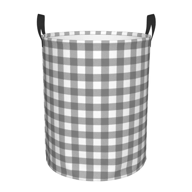 panier à linge pliable personnalisé à damier géométrique pour enfant