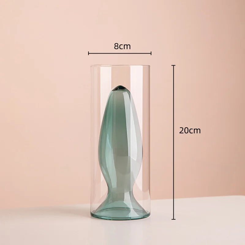 vase en verre teinté pour terrarium et décoration florale