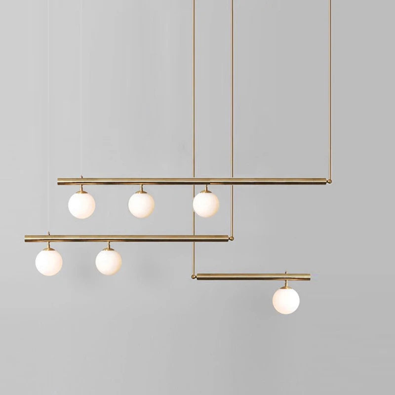 lustre design moderne abat-jour verre nordique éclairage bar luminaire suspendu