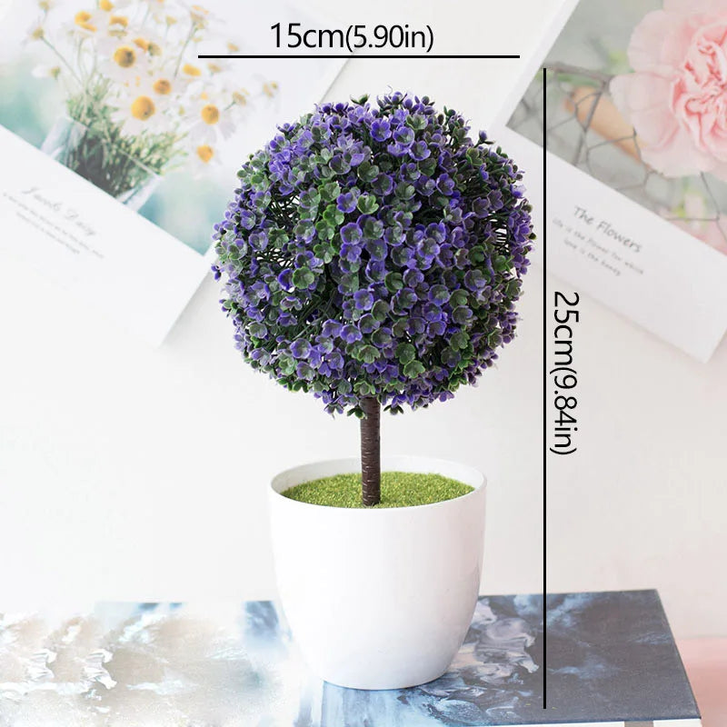 arbre artificiel bonsaï avec fleurs pour décoration intérieure