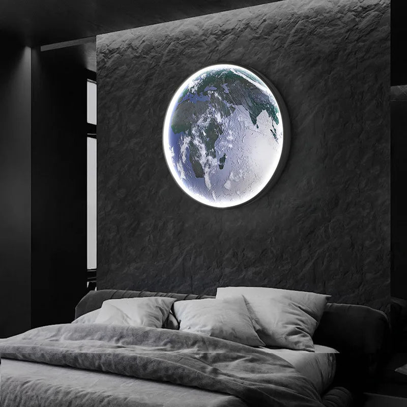 applique murale led en forme de lune pour décoration intérieure