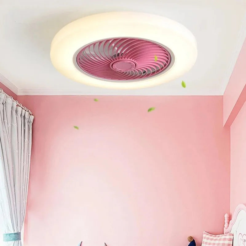 ventilateur de plafond avec télécommande dimmable et lumière LED minimaliste