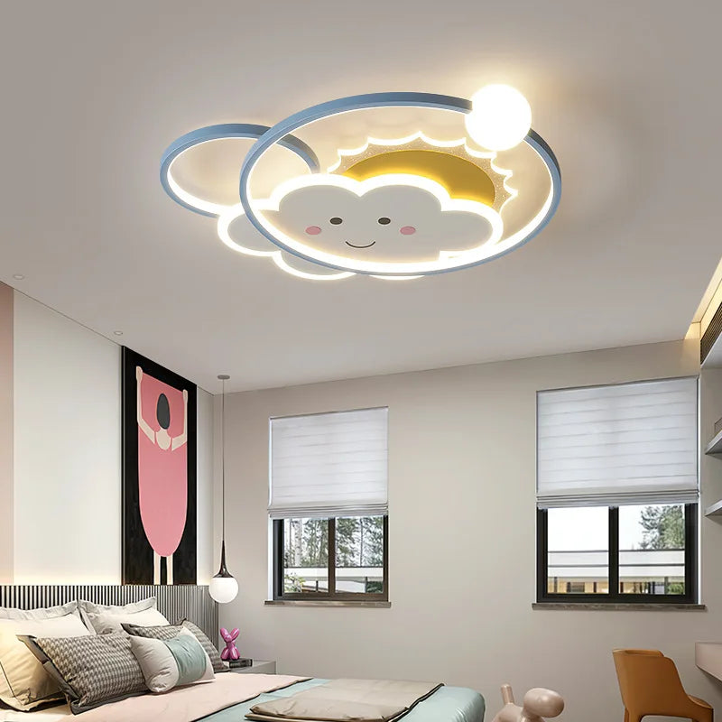 plafonnier nuage moderne pour chambre d'enfant romantique et chaleureuse