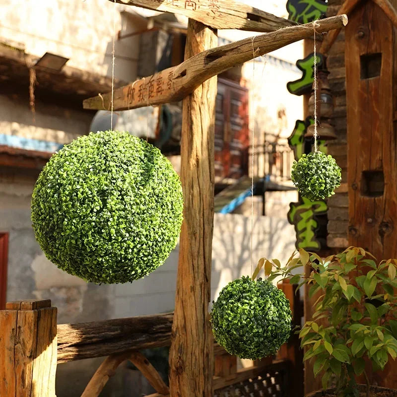 boule décorative en buis artificiel pour jardin mariage et balcon