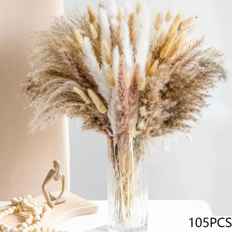 lot de 100 bouquets dherbe de pampa pour décoration bohème mariage