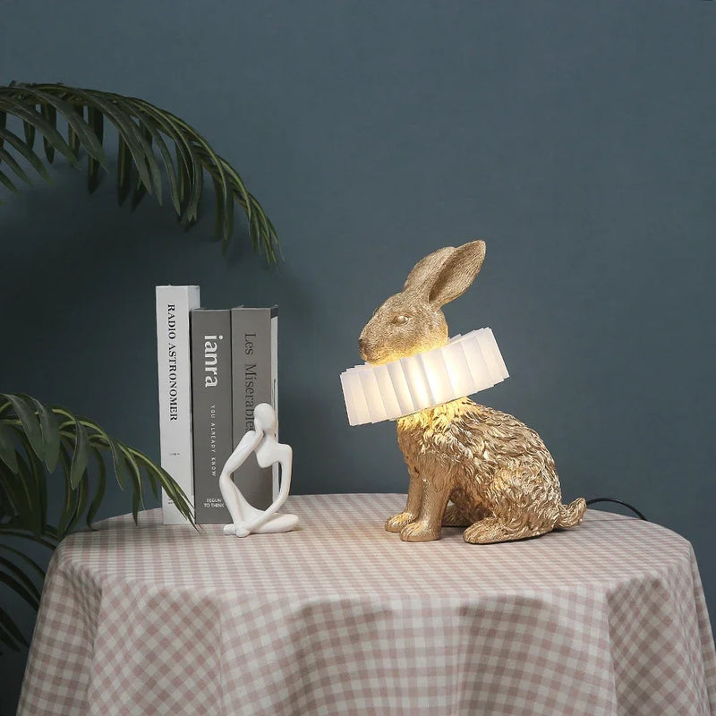 lampe à poser lapin nordique décorative pour enfants et intérieur