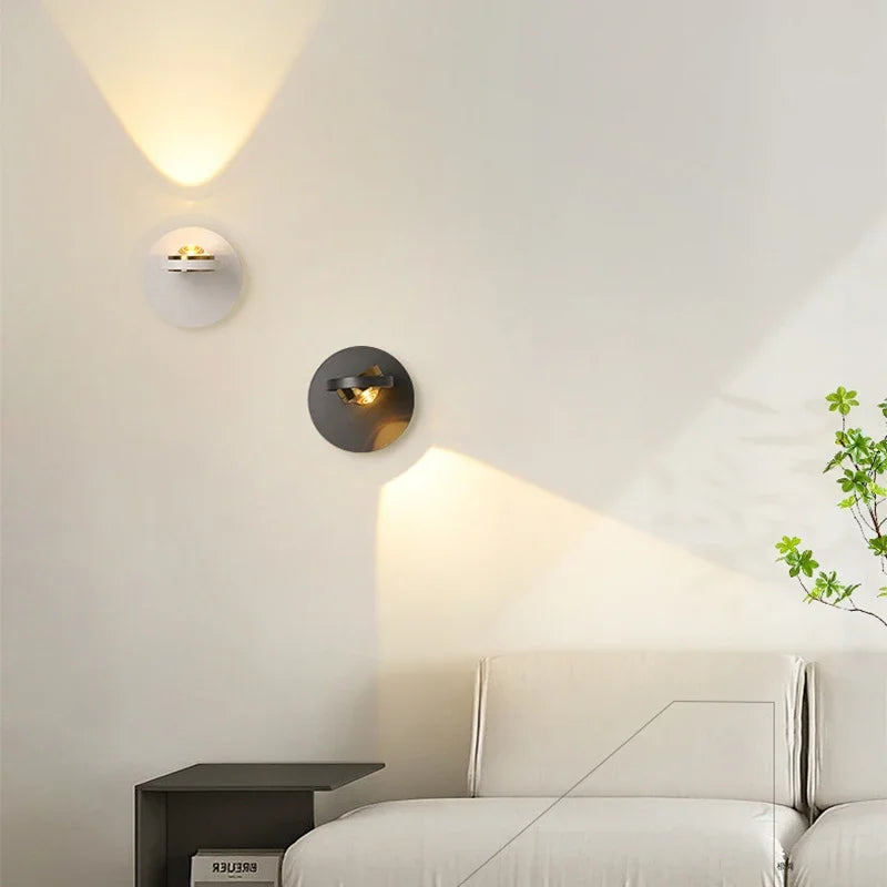 applique murale led moderne rotative pour décoration intérieure