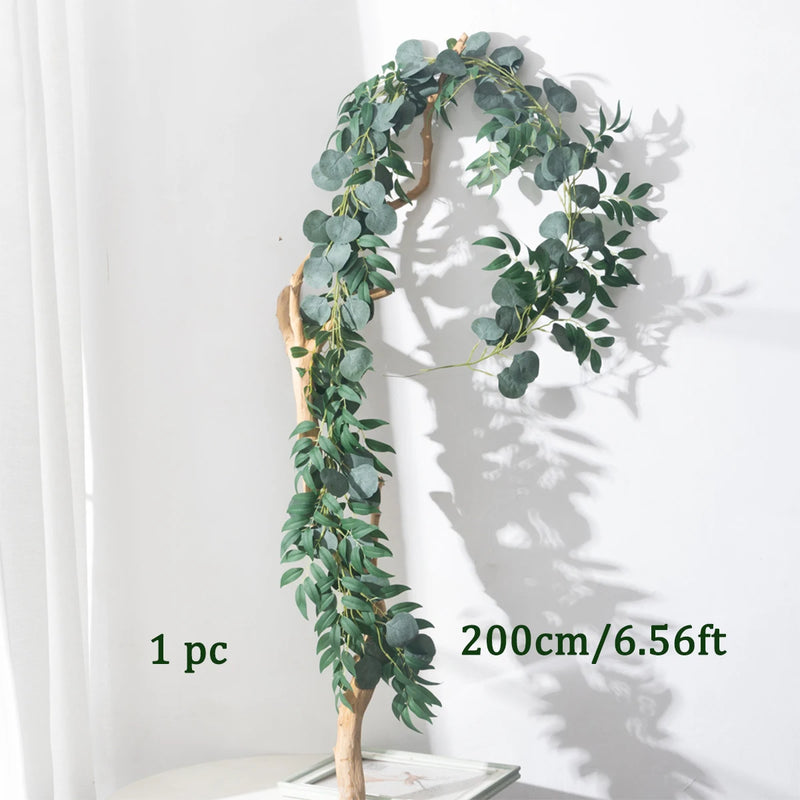 plante artificielle eucalyptus vigne soie pour décoration intérieure et extérieure