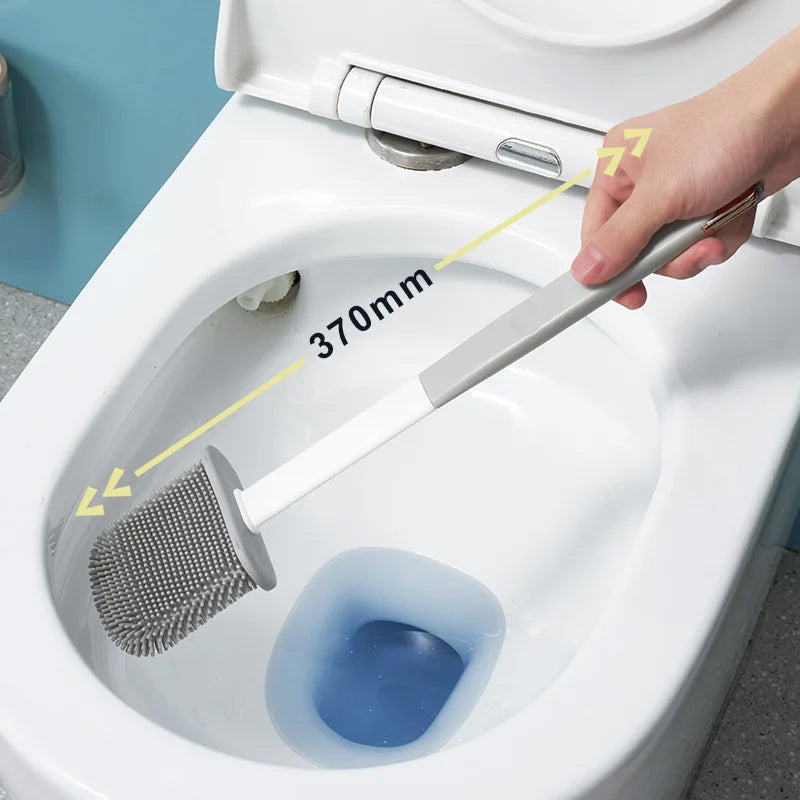 ensemble de brosses de toilette avec support mural pour salle de bain