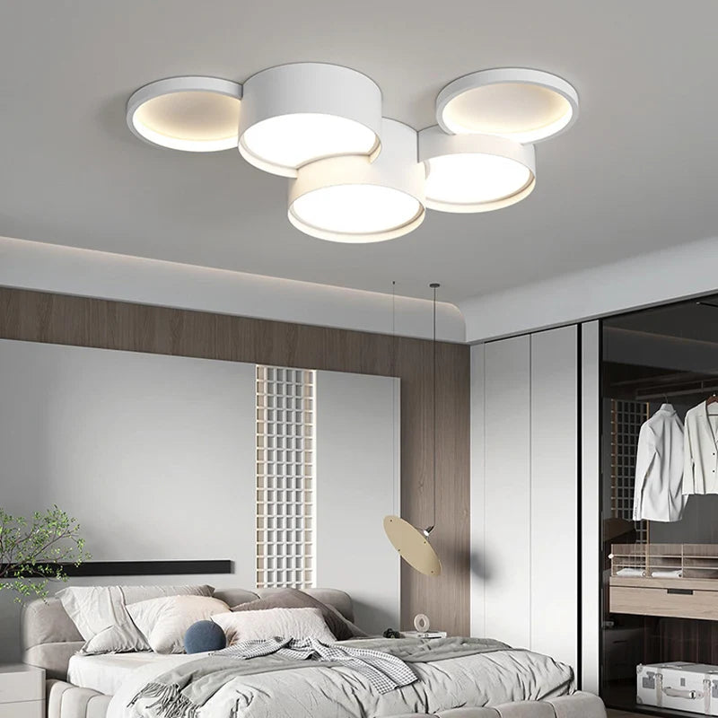 Moderne Smart Led Dimmable Lustre salon blanc plafond Lustre lampe Lustre Led Luminarias lampes Led montées irrégulières