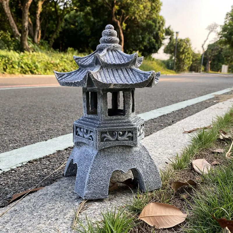 lanterne solaire pagoda étanche pour jardin et terrasse zen