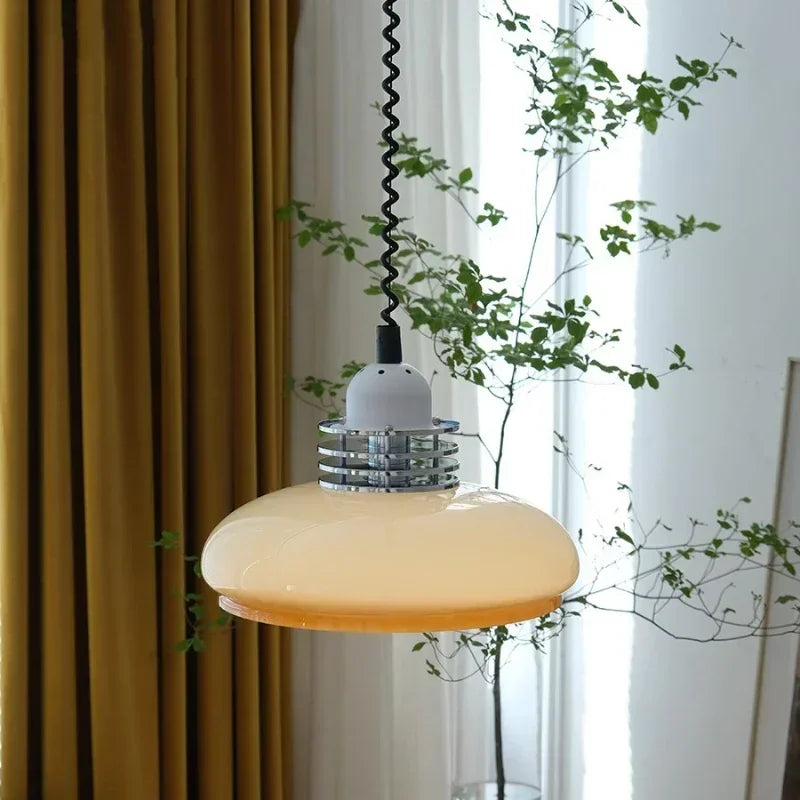 Bauhaus Glass Pendant Light Medieval Suspension Chandeliers Ceiling Hanging Lamp