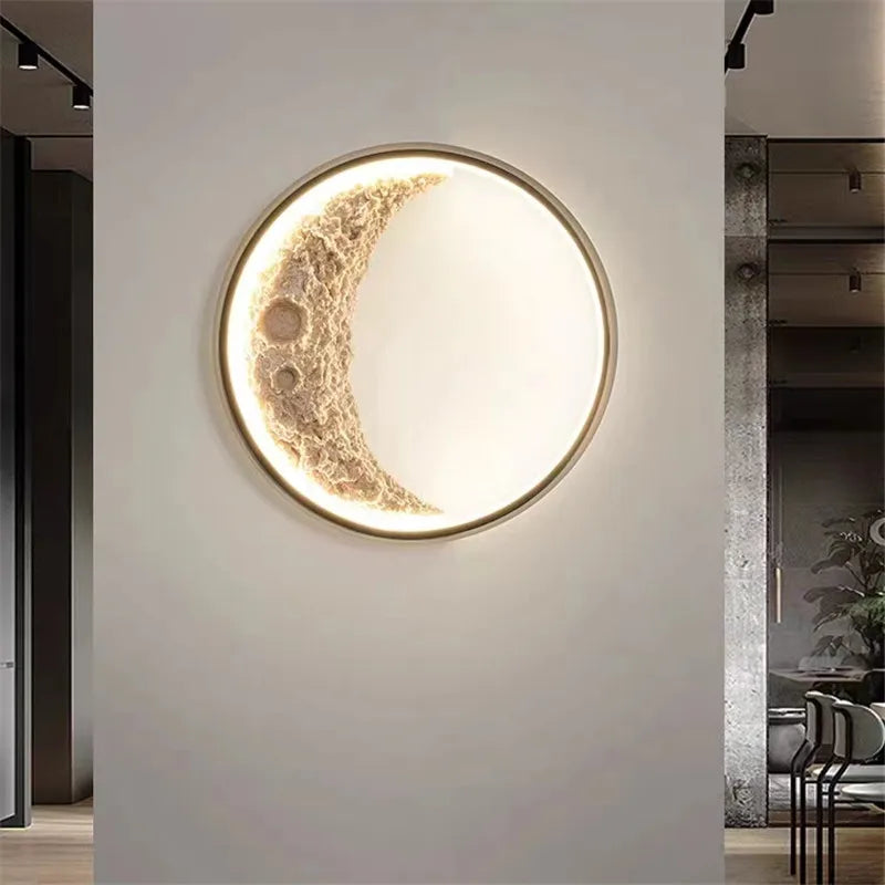 applique murale lune à led avec intensité variable décorative