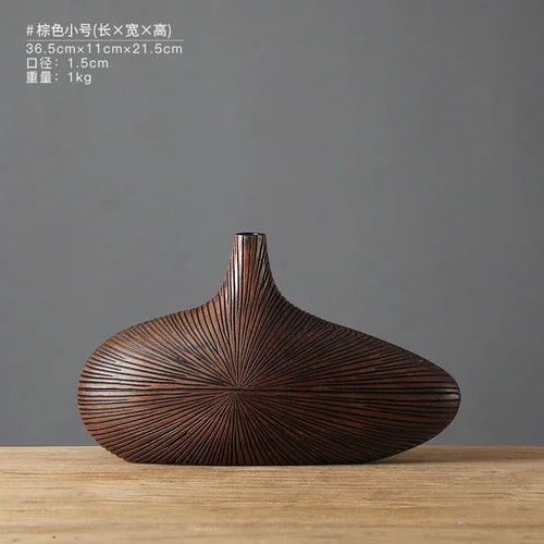 vase en résine moderne pour fleurs séchées décoration artisanale