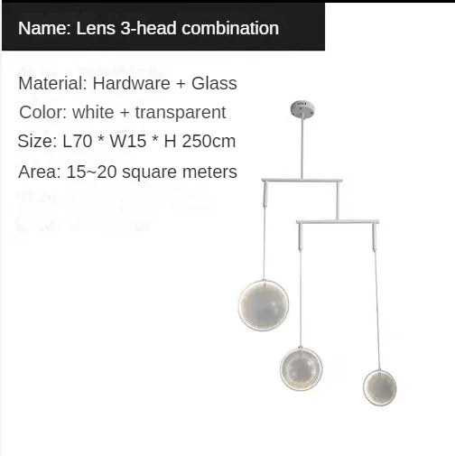 luminaire minimaliste moderne miroir convexe créatif en verre