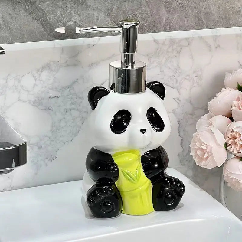 bouteille de lotion céramique panda pour salle de bain