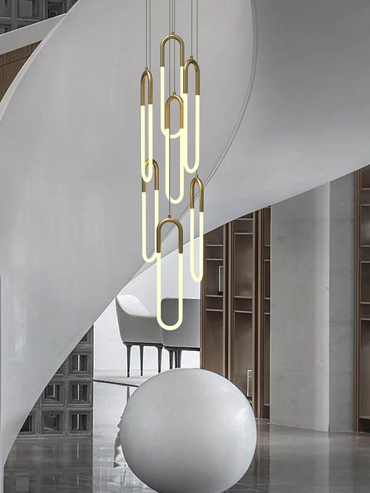 suspension moderne design nordique éclairage led loft élégant