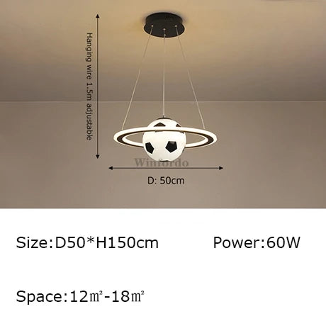 suspension créative terre lune football design original