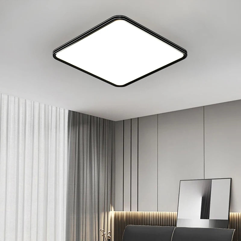 plafonnier led ultra mince moderne à quatre grilles décoratif intérieur