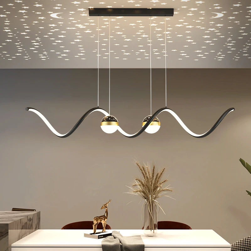 lustre étoile suspension créative pour décoration intérieure