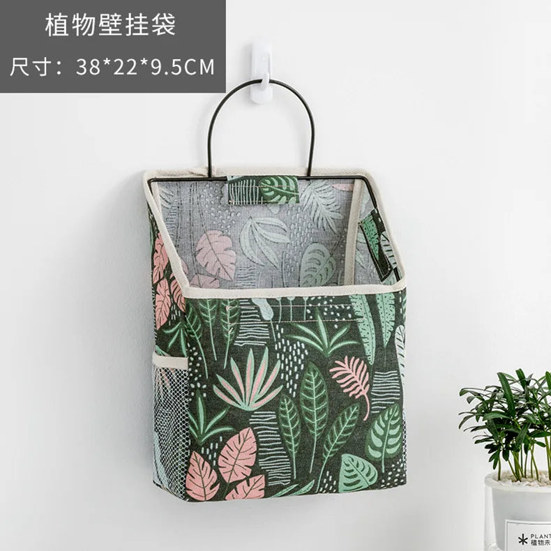 sac de rangement mural en tissu pour livres et magazines