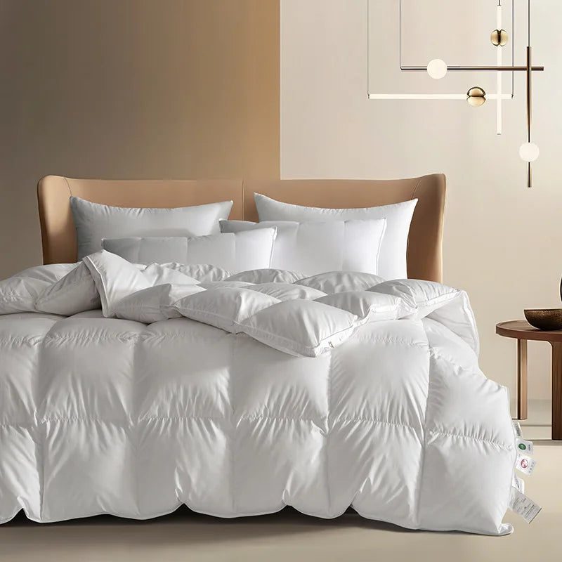 couette d'hiver en duvet d'oie avec noyau chaud en coton