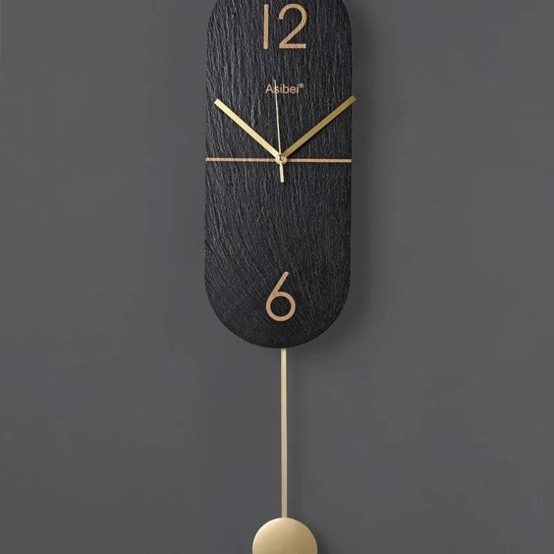 horloge murale en roche design moderne et silencieuse