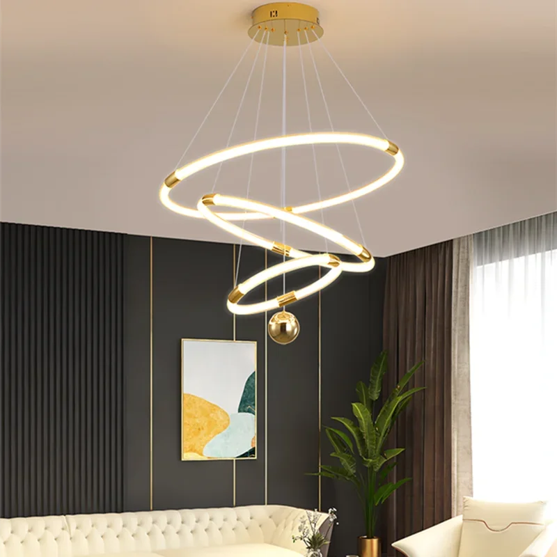 lustre à LED design avec détection de geste pour intérieur